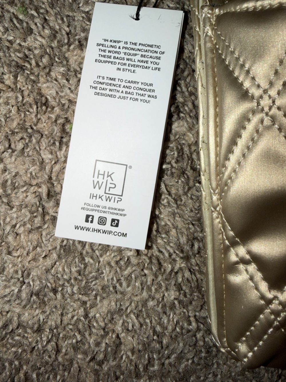 Ihkwip Ring-Ring Gold Phone Crossbody RFID Wallet - Picture 4 of 10